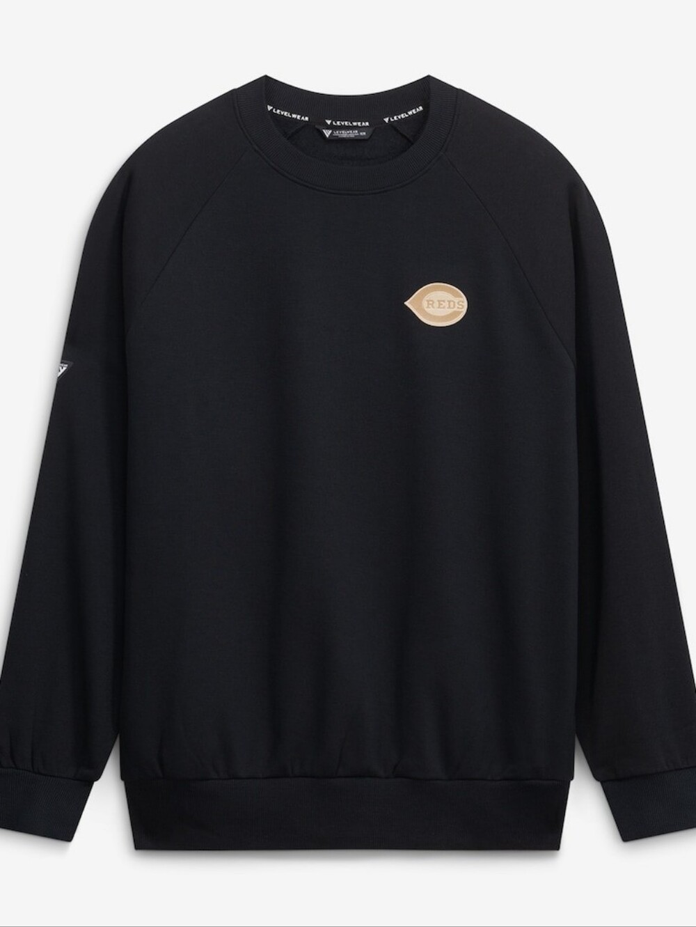 Cincinnati Reds Levelwear Connect Crew Sweatshirt Black Men's Medium